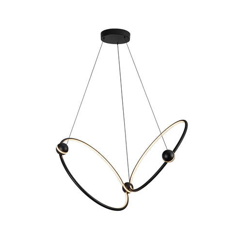 Kuzco Lighting CH17702-BK-UNV Isho 2 Head Chandelier Ceiling Light - CCT: 3000K - Finish: Black