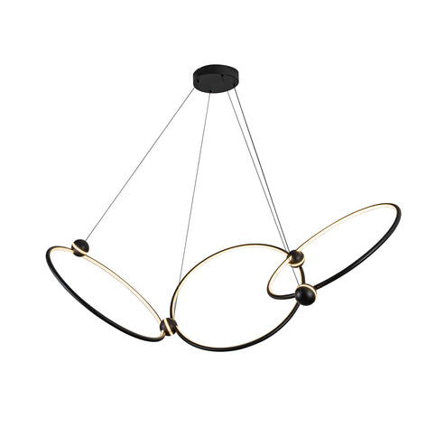 Kuzco Lighting CH17703-BK-UNV Isho 3 Head Chandelier Ceiling Light - CCT: 3000K - Finish: Black
