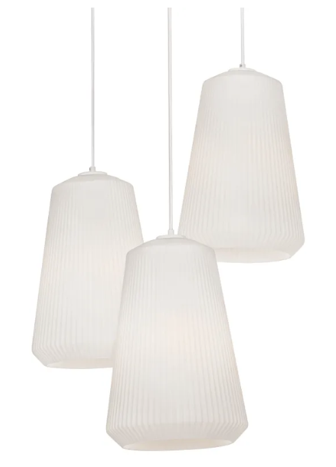 AFX Lighting ISLP11WHRND3 Isla 3 Light 24" Wide Multi Light Pendant