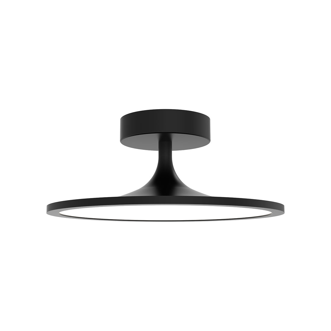 Alora Mood SF418012MB-UNV Issa 12" LED Semi-Flush Mount, 20W, 3000K, 1600lm, Dimmable, Matte Black, Frosted Acrylic Diffuser, 120V, Universal Voltage