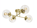 AFX Lighting JAMC24MBSB Jamie 24" Semi-Flush Mount - 120V - Satin Brass Finish