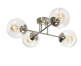 AFX Lighting JAMC24MBSN Jamie 24" Semi-Flush Mount - 120V - Satin Nickel Finish