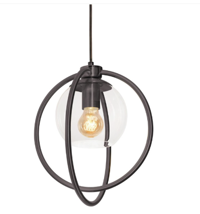 AFX Lighting JAMP12MBBK Jamie 12" LED Pendant Light - 120V - Black Finish
