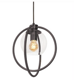 AFX Lighting JAMP12MBBK Jamie 12" LED Pendant Light - 120V - Black Finish