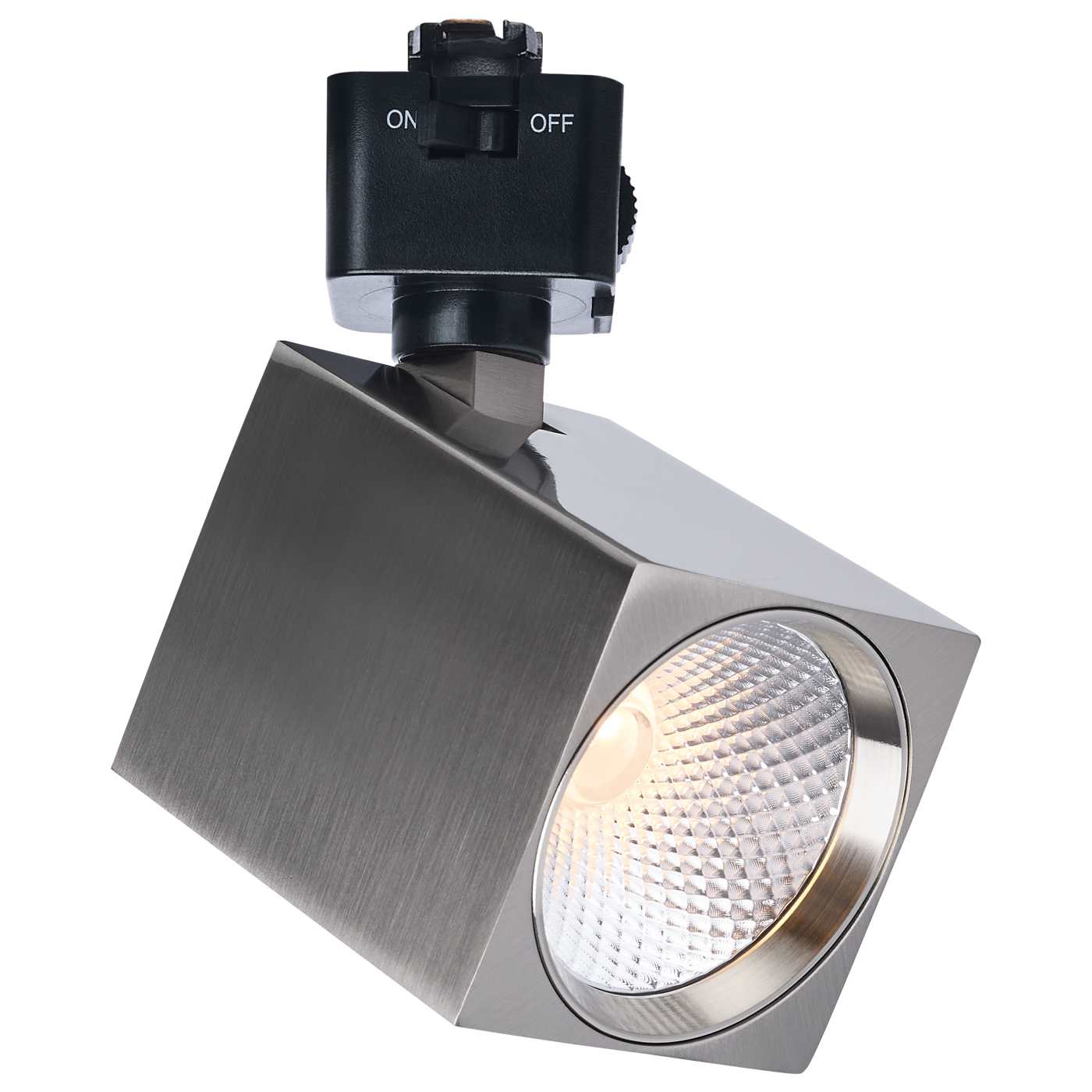 Satco JH5056 LED Track Head J Style Ceiling Light - Selectable CCT - Beam Angle: 48 Degree - Shape: Square - Finish: Brushed Nickel