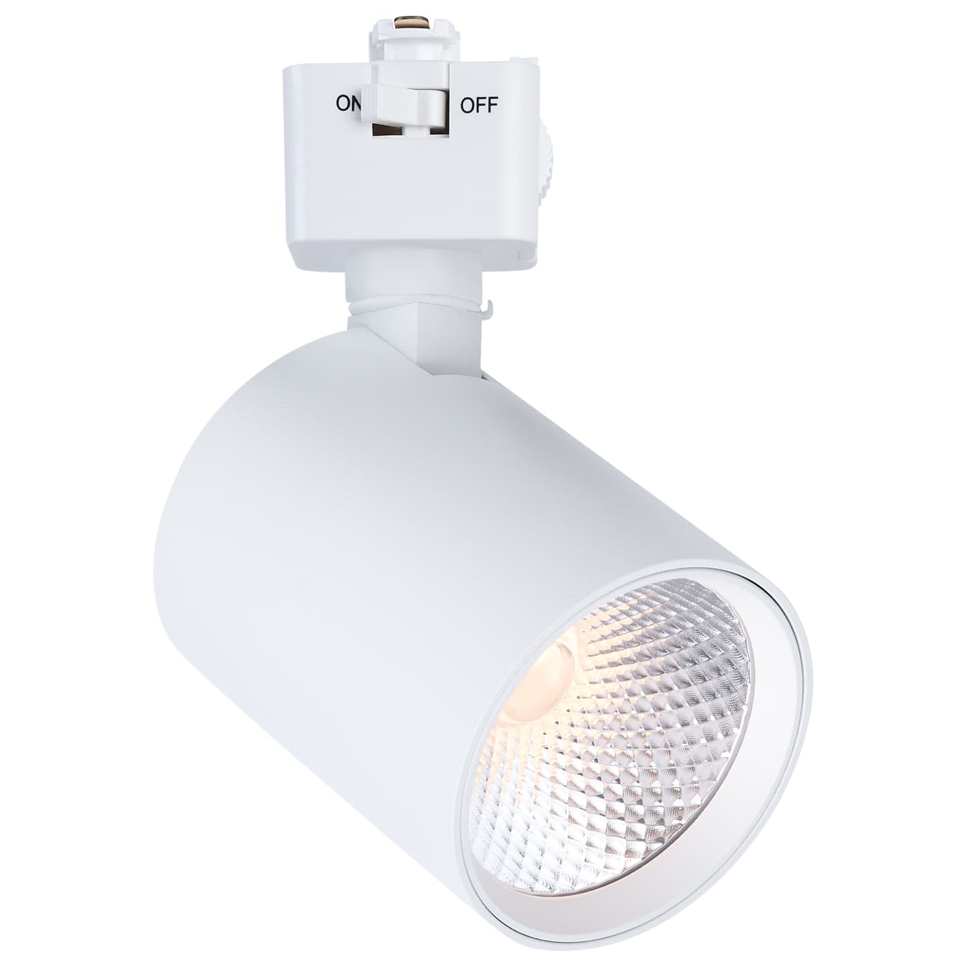 Satco JH5061 LED Track Head J Style Ceiling Light - Selectable CCT - Beam Angle: 36 Degree - Shape: Round - Finish: White