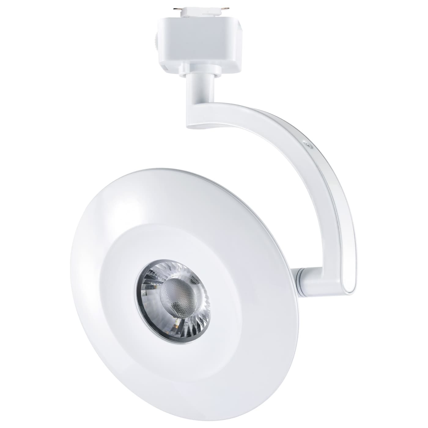 Satco JH5073 LED Orb Track Head J Style Ceiling Light - Selectable CCT - Beam Angle: 36 Degree - Shape: Round - Finish: White