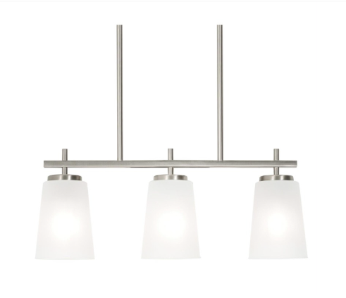 AFX Lighting JNNP0523MBSN Joanna 3-light LED Linear Pendant Light - 120v - Satin Nickel Finish