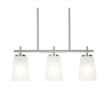 AFX Lighting JNNP0523MBSN Joanna 3-light LED Linear Pendant Light - 120v - Satin Nickel Finish