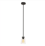 AFX Lighting JNNP05MBBK Joanna 1-light LED Pendant Light - 120v - Textured Black Finish