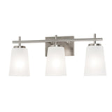 AFX Lighting JNNV2209MBSN LED E26 Joanna Vanity Light, 3-Light, 120V, Satin Nickel Finish