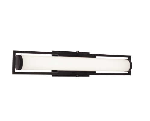 AFX Lighting JRDV2404LAJUDBK Jordon 24 Inch LED Vanity Wall Light, Watt 30W, Selectable 5CCT Black Finish
