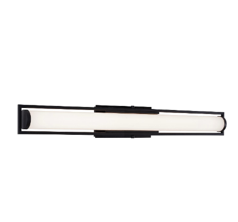 AFX Lighting JRDV3604LAJUDBK Jordon 36 Inch LED Vanity Wall Light, Watt 35W, Selectable 5CCT Black Finish