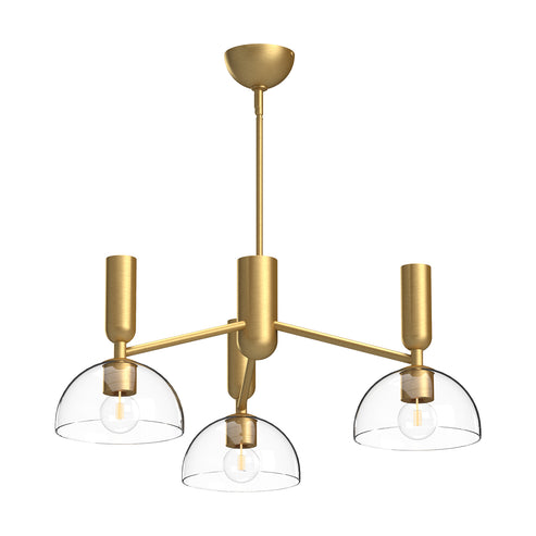 Alora Mood CH563335BGCL Jude 3 Light 38.13 inch Brushed Gold Chandelier Ceiling Light