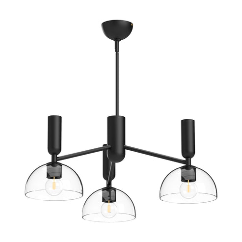 Alora Mood CH563335MBCL Jude 3 Light 38.13 inch Matte Black Chandelier Ceiling Light