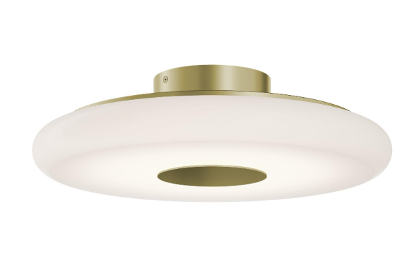 AFX Lighting JUNC18LAJUDLB June 18 Inch LED Flush Mount Ceiling Light, 120-277V, Watt 30W,Selectable 5CCT Light Antique Brass Finish
