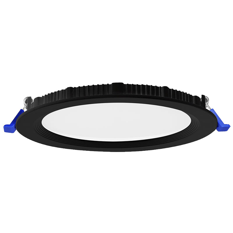 Lotus LED Lights JXL-CA06-T12W-5CCT-BK 6" Round Regressed Baffle Economy LED Downlight - 12W - 27K / 3K / 35K / 4K / 5K - 1,070 Lumens - Black