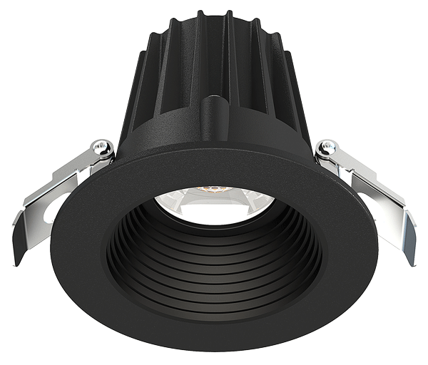 Lotus LED Lights JXL-COB02-R08W-CCT-BK-2RR-BF-BK 2″ Round Black Trim Recessed Economy LED Light, 3CCT, Wattage 8W, 120V W/ Baffle Black Reflector