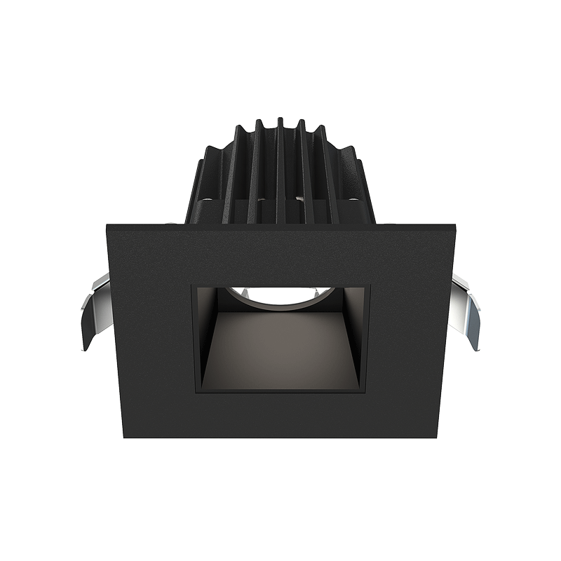 Lotus LED Lights JXL-COB02-S08W-CCT-BK-2RR-SM-BK 2" Square Recessed Black Trim Led 8w 3cct 3-4-5k Smooth Black Reflector 36° Cri 90+