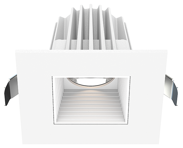 Lotus LED Lights JXL-COB02-S08W-CCT-WH-2SR-BF-WH 2″ Square White Trim Recessed Economy LED Downlight, 3CCCT, Wattage 8W, 120V W/ Baffle White Reflector