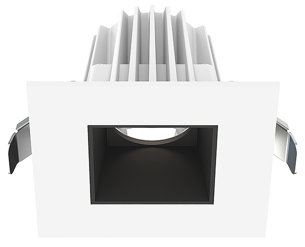 Lotus LED Lights JXL-COB02-S08W-CCT-WH-2SR-SM-BK 2″ Square White Trim Recessed Economy LED Downlight, 3CCCT, Wattage 8W, 120V W/ Smooth Black Reflector