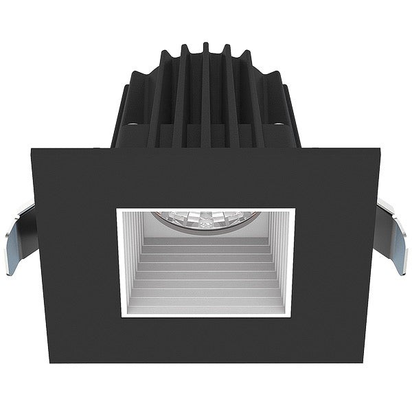 Lotus LED Lights JXL-COB02-S09W-5CCT-BK-2SR-BF-WH 2″ Square Black Trim Recessed Economy LED Downlight, MCTP 27K / 3K / 35K / 4K / 5K, Wattage 9W, 120V W/ White Baffled Reflector