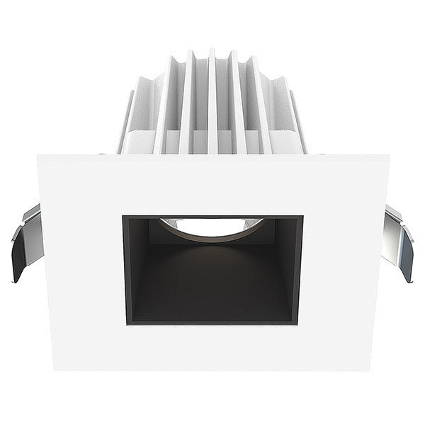 Lotus LED Lights JXL-COB02-S09W-5CCT-WH-2SR-SM-BK 2″ Square White Trim Recessed Economy LED Light, MCTP 27K / 3K / 35K / 4K / 5K, Wattage 9W, 120V W/ Smooth Black Reflector