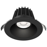 Lotus LED Lights JXL-COB04-R15W-5CCT-BK-4RR-SM-BK 4" Round Economy Recessed LED Downlight W/ Power 15W, 5CCT, 120V, Black Trim/ Black Smooth Reflector