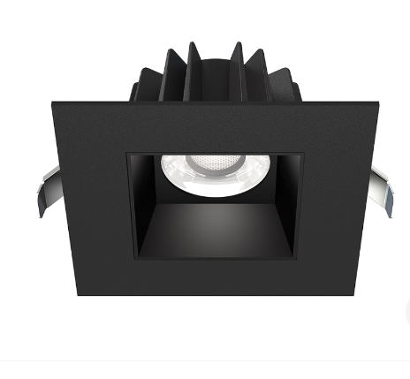 Lotus LED Lights JXL-COB04-S15W-5CCT-BK-4SR-SM-BK 4" Square Economy Regressed Led Downlight - 15w - Black Trim / Black Smooth Reflector - 27k / 3k / 35k / 4k / 5k - 120v