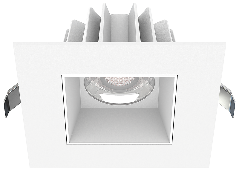 Lotus LED Lights JXL-COB04-S15W-CCT-WH-4SR-SM-WH 4" Square Recessed White Trim LED 15W 3CCT 3-4-5K Smooth White Reflector 36° Type IC Air Tight CRI 90+