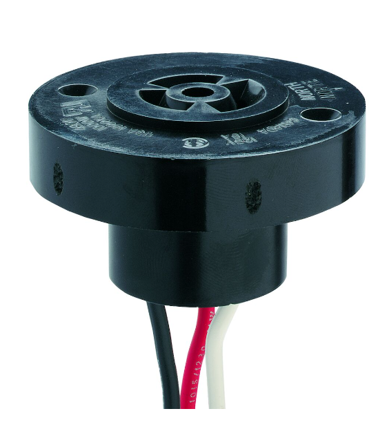 Intermatic K121 Locking Type Receptacle, 3-Pin, C136.10 Compliant, 9" lead