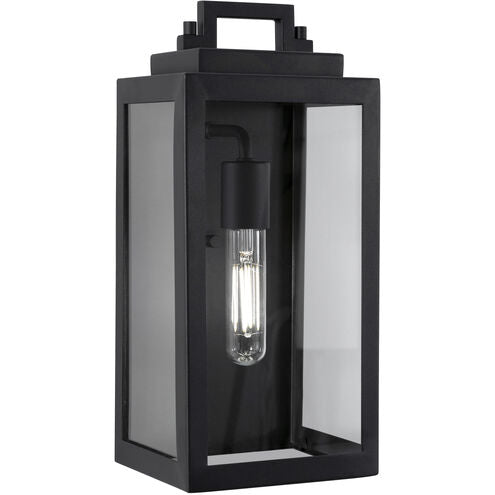 AFX Lighting KANW0714MBBK Kansas 1 Light 14.2 inch Black Outdoor Wall Sconce Light
