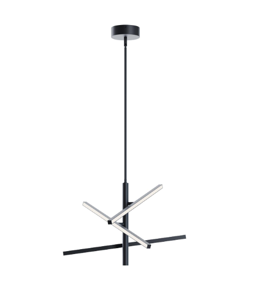 AFX Lighting KNOP24LAJUDBK Knoll 24 Inch LED Pendant Light, 120-277V, Watt 40W, Selectable 5CCT Black Finish