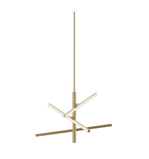 AFX Lighting KNOP24LAJUDLB Knoll 24 Inch LED Pendant Light, 120-277V, Watt 40W, Selectable 5CCT Light Antique Brass Finish