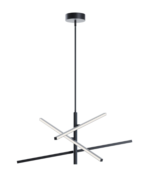 AFX Lighting KNOP36LAJUDBK Knoll 36 Inch LED Pendant Light, 120-277V, Watt 50W, Selectable 5CCT Black Finish
