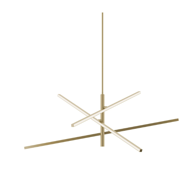 AFX Lighting KNOP48LAJUDLB Knoll 48 Inch LED Pendant Light, 120-277V, Watt 60W, Selectable 5CCT Light Antique Brass Finish