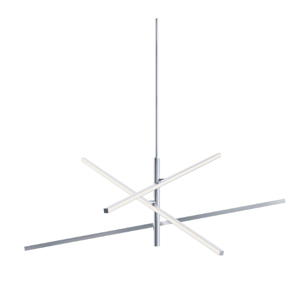 AFX Lighting KNOP48LAJUDPC Knoll 48 Inch LED Pendant Light, 120-277V, Watt 60W, Selectable 5CCT Polished Chrome Finish