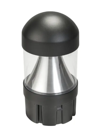 Keystone KT-BLED24PS-1A-UNV-8CSB-VDIM-B Cone Reflector Dome Top Bollard Head - Photocell - 14 | 19 | 24W - CCT Selectable - 120-277V - Black