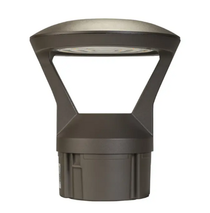 Keystone KT-BLED24PS-3C-UNV-8CSB-VDIM Decroative Bollard Head - Photocell - 14 | 19 | 24W - CCT Selectable - 120-277V - Bronze