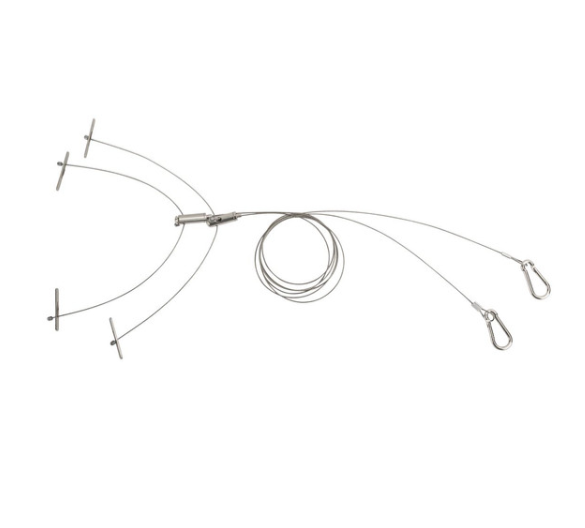 Keystone KT-HBLED-CABLE-1B-KIT Aircraft Cable Hanging Kit for LED Highbay fixtures. Option 1B. Fits all Keystone 2FB Highbay fixtures. Includes Two sets of cable assemblies to hang one fixture