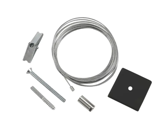 Keystone KT-LALED-2SC-1-NF-KIT-B 2" Square Canopy Cover Non-Feed Kit - Drywall / Stud Mount - Black