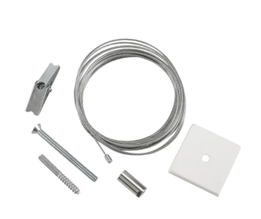 Keystone KT-LALED-2SC-1-NF-KIT 2" Square Canopy Cover Non-Feed Kit - Drywall / Stud Mount - White
