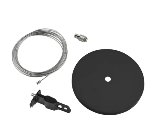 Keystone KT-LALED-5CC-2-NF-KIT-B 5" Circular Canopy Cover Non-Feed Kit - T-Bar Mount - Black