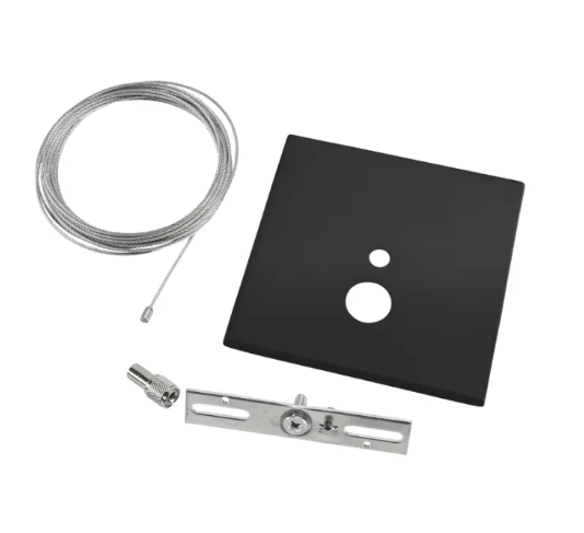 Keystone KT-LALED-5SC-1-NF-KIT-B 5" Square Canopy Cover Non-Feed Kit - J-Box / Stud Mount - Black