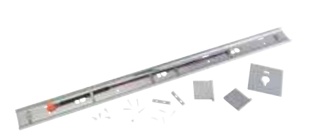 Keystone KT-LALED-8A-WM-KIT-S Wall Mounting Kit for 5' Fixtures. Includes Standard Length 5-wire Wiring Harness  - Silver Finish