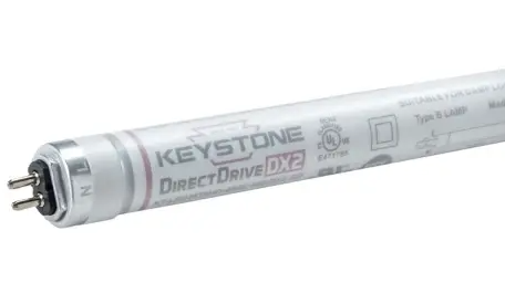 Keystone KT-LED12T5HE-36GC-865-D-CP 36" 12W LED T5 Tube, Shatter-Proof Coated Glass, Internal Driver, Color Temperature 6500K, Voltage 120-277V Input