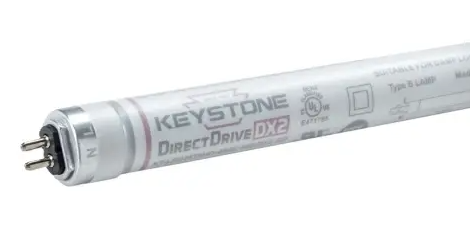 Keystone KT-LED12T5HO-24GC-830-DX2 2 ft. LED T5 Tube, Shatter-Proof coated Glass, Direct Drive, Single or Double Ended, Wattage 12W, Color Temperature 3000K, 80+CRI, Voltage 120-277V Input