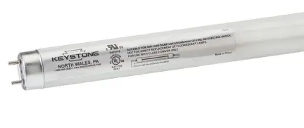 Keystone KT-LED13.5T8-48G-840-E /G2 4-ft LED T8 Tube, External Driver, G13, Glass Construction, 70k hrs, External Drive Type C, Wattage 13.5W, Color Temperature 4000K