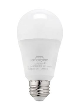 Keystone KT-LED14A19-O-850-ND-CS /G2 A19 Omni-Directional Bulb, 100W Equivalent, E26 Medium Base, 5000K, 80 CRI, Non-Dimming, Contractor Series, Generation 2