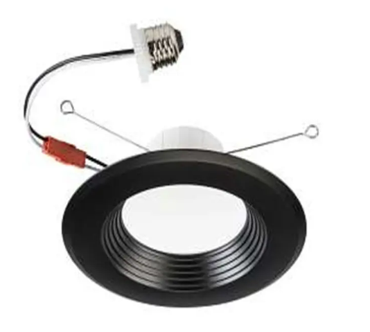 Keystone KT-LED14PSRD-6CB-9CSF-DIM-B Aviva 6" Round LED Downlight Retrofit - Baffled - Wattage & CCT Selectable - 120V - Black